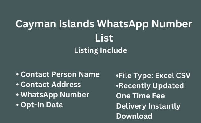 Cayman whatsapp number list